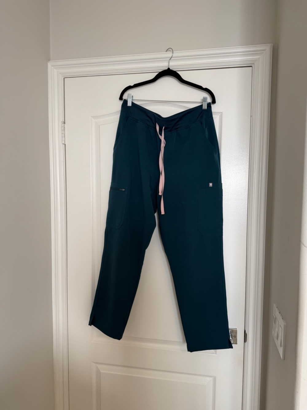 Figs Women’s Caribbean Blue Yola High Waisted 2.0 Skinny Scrub size XL petite